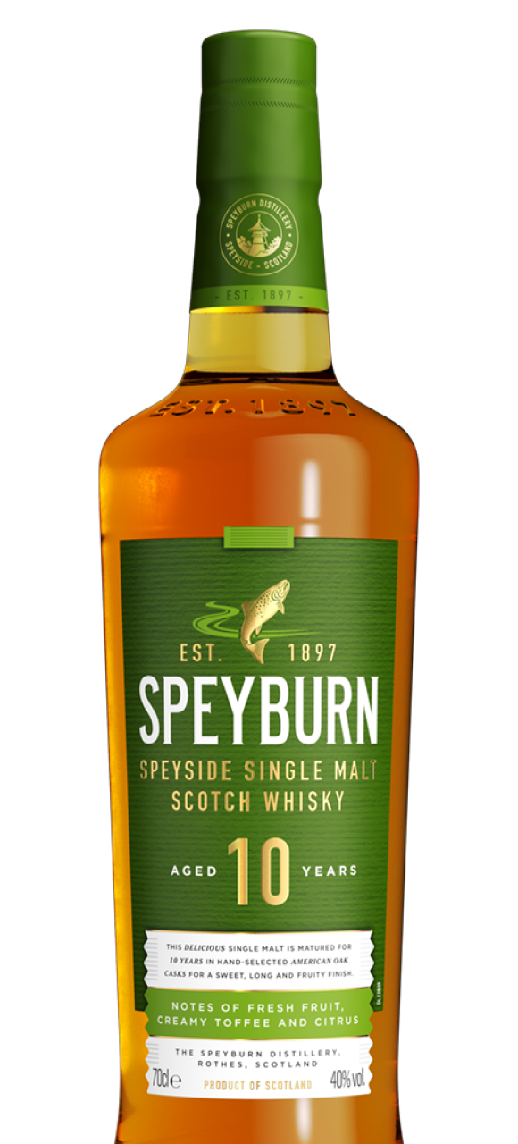 Speyburn 10YO 700ml Bottle Render No Shadow